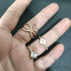 Gold Tone Ring Set