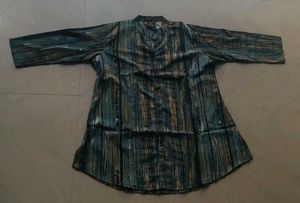 Striped Green & Gold Kurta