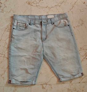 Men's Light Wash Denim Shorts