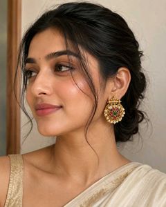 Antique Gold Earrings with Pearls