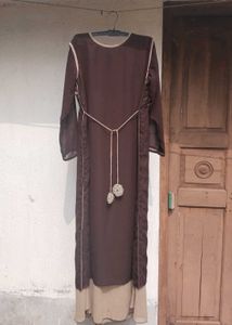 Elegant Brown Embroidered Kurti