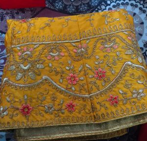 Yellow Embroidered Lehenga Set For wedding