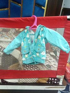 Cute Penguin Print Baby Jacket