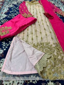 pakistani pink suit 3 piece set🌷