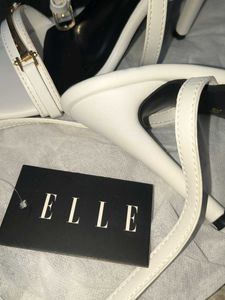 Chic White ELLE Heeled Sandals