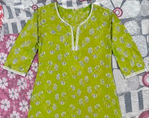 Green Floral Print Kurta 💚
