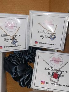 Charming Necklaces Set with Scrunchie