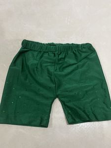 Green Stretch Cycling Shorts