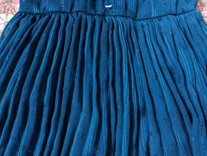 Elegant Blue Kurta with Mirror Work