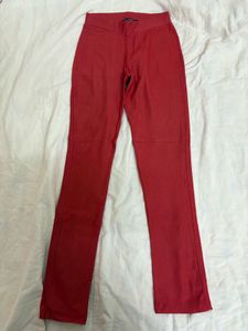 Go Colors Red Corduroy Flare Pants