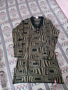 wool Stylish Geometric Print Kurta