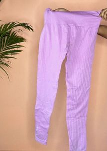 Light Purple Ribbed Leggings