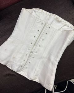 Elegant White Strapless Corset