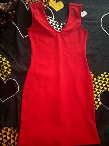 Chic Red Bodycon Mini Dress