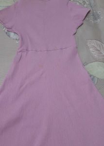 Lavender Cut-Out Fit &amp; Flare Dress
