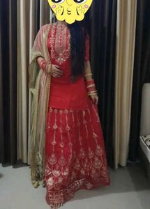 Red & Gold Embroidered Kurta Set ⭐️⭐️⭐️⭐️