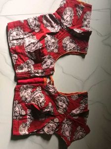 GentlyUsed Red EthnicBlouse withFacePrint - 36" B