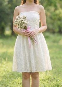 White Strapless Mini Dress