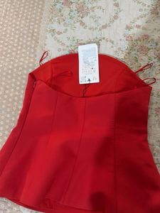 Zara Stunning Red Peplum Top - Brand new with tag