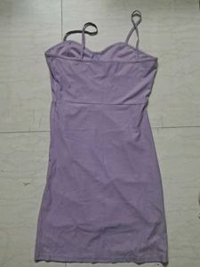 Lilac Ruched Corset Dress