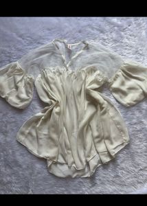 Elegant White Sheer Top