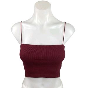 Zara Ribbed Cropped Cami Top