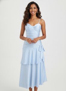 Chic Ruched Tiered Midi Dress