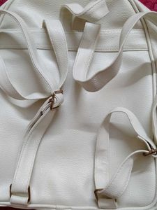 Stylish Cream Backpack Set 3
