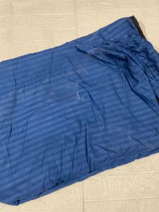 Blue Striped diwan bed mattress cover