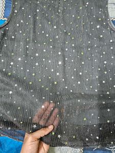 Sparkly Star Print Sleeveless Top