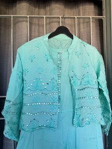 Beautiful Teal Ethnic Gown
