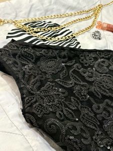 y2k chatpata black sequin party top⭐️