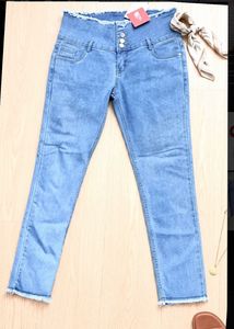 Light Wash High-Waisted Jeans