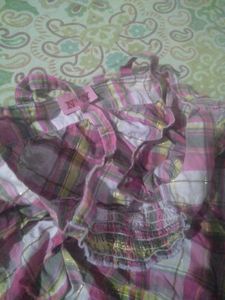 Cute Plaid Baby Girl Top