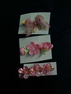 Cute flower butterfly pink korean Hair Clip 🩷