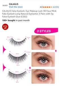 CALAILIS Faux Mink Eyelashes Multipack