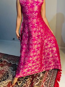 Gown With Embroidery Work Jacket