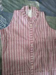 striped pink and white kurti