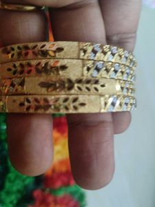 Brass Gold 6 Bangle Set