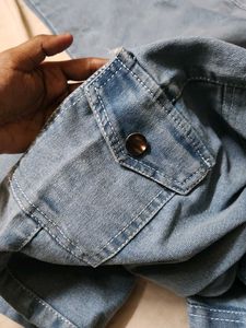 Blue Denim Cargo Pants