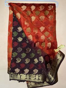 Beautiful Silk Saree with Paisley Motifs