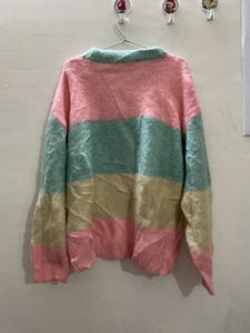 oversized stripped Knit Sweater - Cozy and Stylish