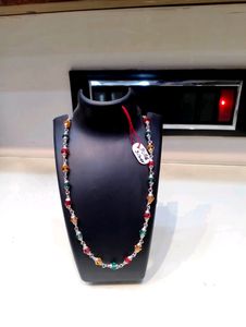 Colorfull Moti Mala Design Pure Silver