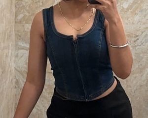 Denim Corset Top