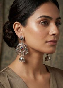 New Boho Oxidised Jhumka Earrings