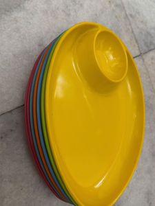 Set of 7 Colorful Snack Plates