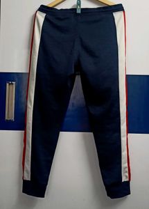 Men's Navy Joggers with Side Stripes