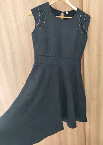 👗 Distressed Coated A-Line Skater Dress