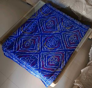 Vibrant Blue Bandhani Saree