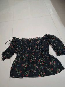 Chic Off-Shoulder Floral Blouse